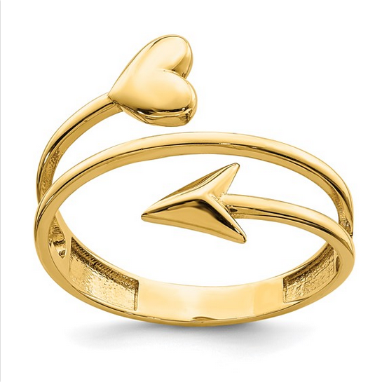14K Heart and Arrow Ring | R653