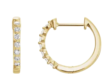 14K Yellow 1/3 CTW Natural Diamond Hoop Earrings | 652149