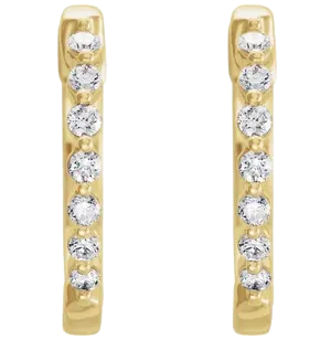 14K Yellow 1/3 CTW Natural Diamond Hoop Earrings | 652149