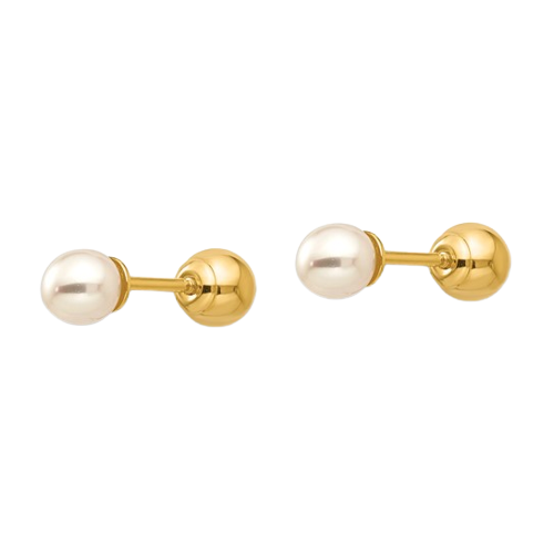 14k Madi K Reversible Cultured Pearl & Gold Ball Earrings| GK227