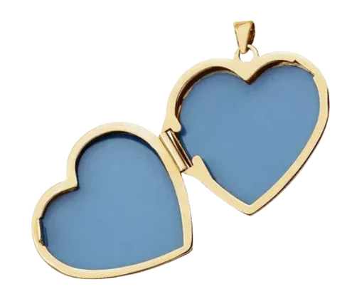 14K Gold Engravable Heart Locket | 86053:1000:P
