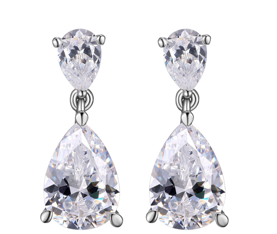 Sterling Silver Pear Drop Earrings| R2ANB60000
