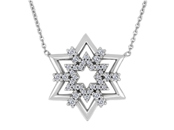 White Gold & Diamonds snowflake necklace | G3291/P