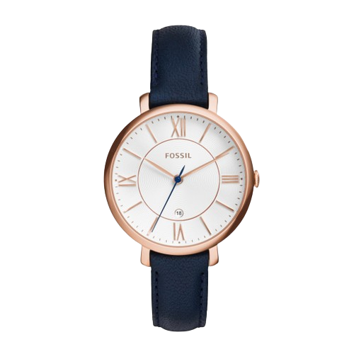 Fossil Jacqueline Navy Leather Watch| ES3843