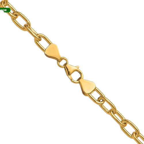 14K Polished 5.8mm Solid Oval Link Cable 20 Inch Chain| 14OLC58Y20
