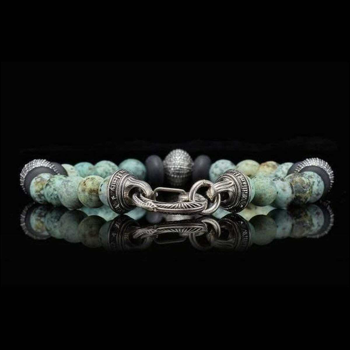 William Henry Bracelet with African Turquoise and Onyx