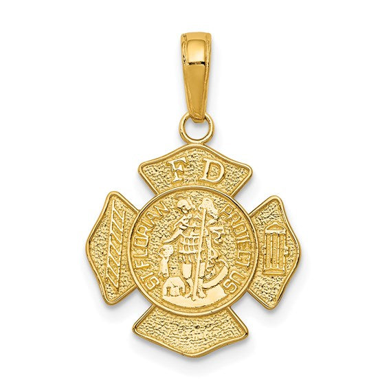 14k Small St. Florian Badge Charm | C2258