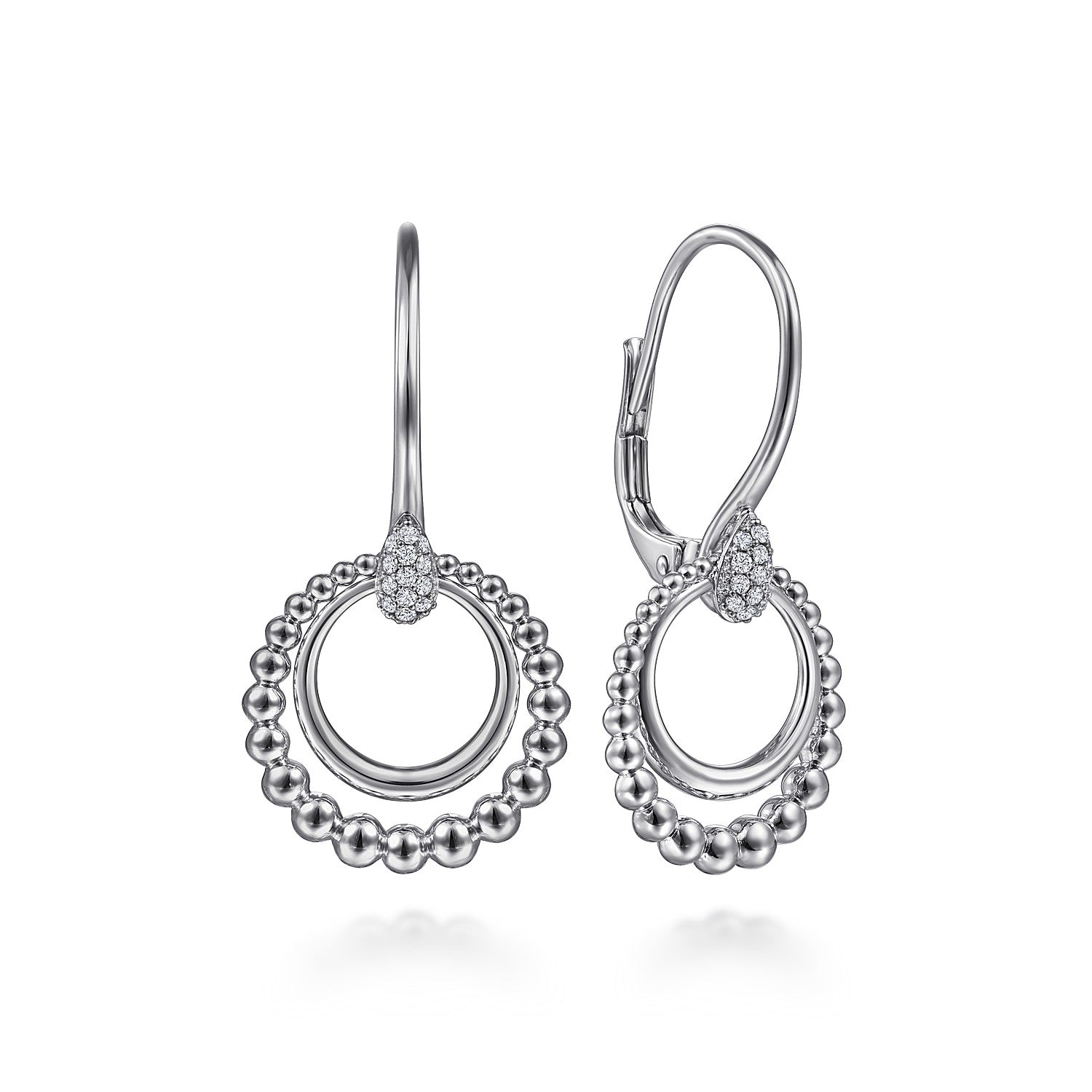 Gabriel & Co 925 Sterling Silver White Sapphire Drop Earrings | EG14166SVJWS