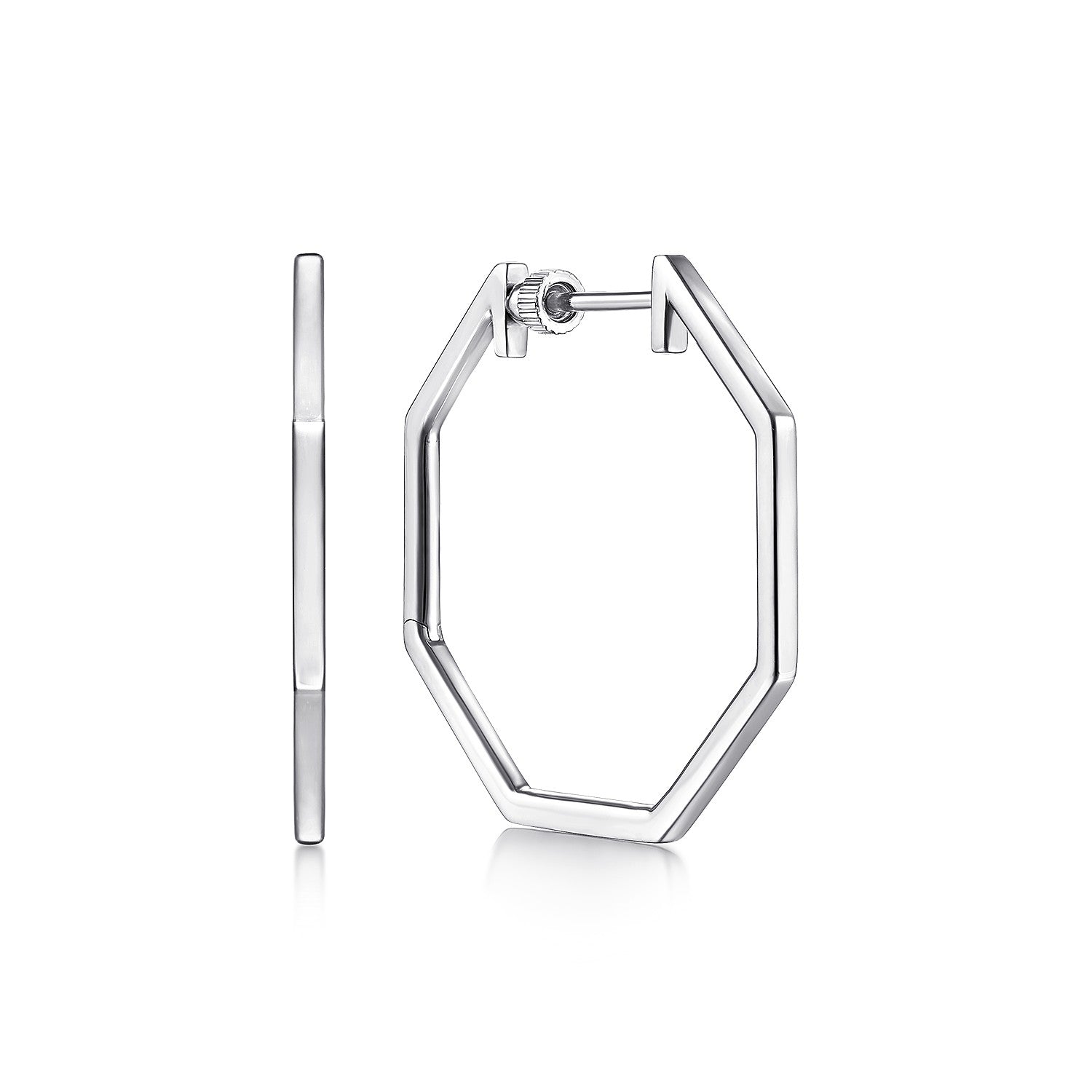 Gabriel & Co 925 Sterling Silver 30mm Geometric Hoop Earrings | EG14174SVJJJ