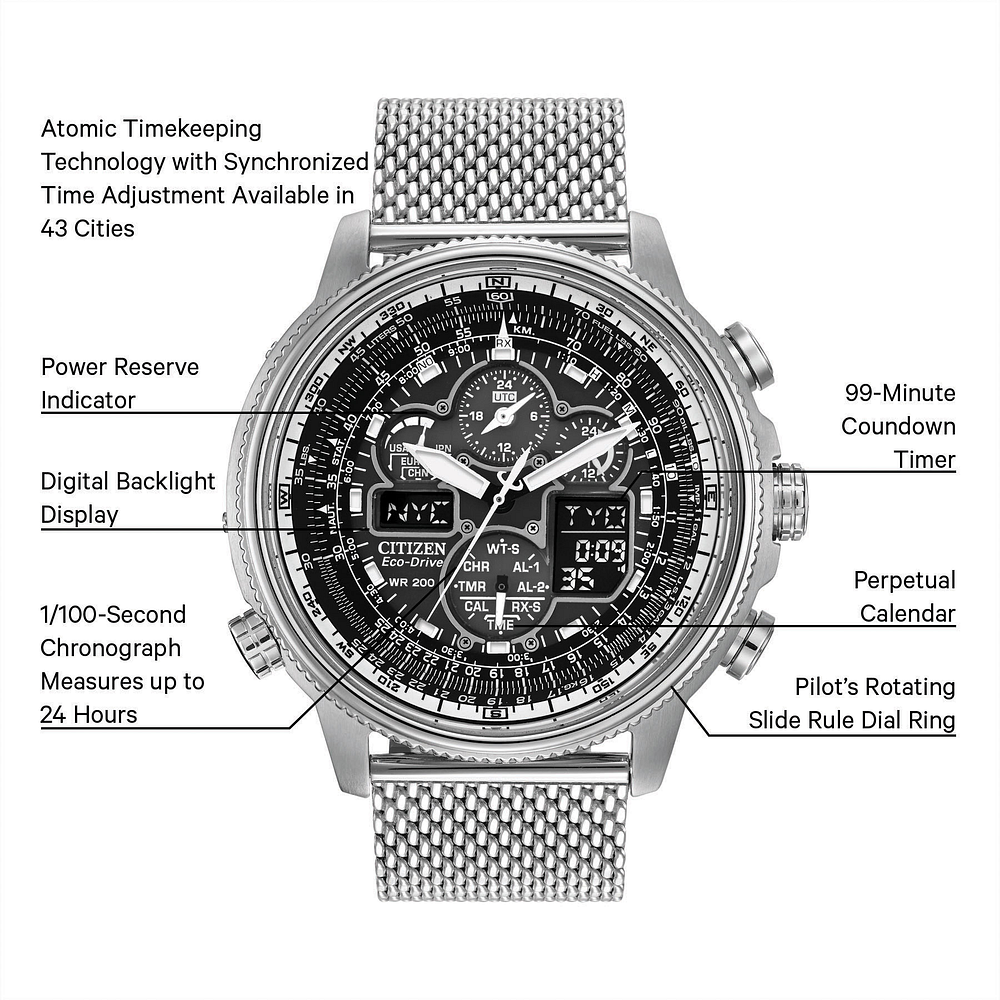 CITIZEN プロマスター エコ・ドライブ JY8030-83E Men's Citizen Eco-Drive Promaster Navihawk Watch| JY8030-83E