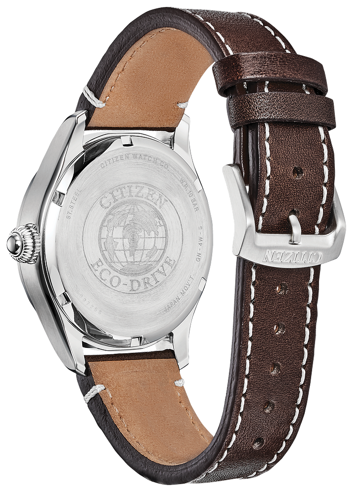 Men's Citizen Eco-Drive Garrison Brown Leather Watch| M6838-09X