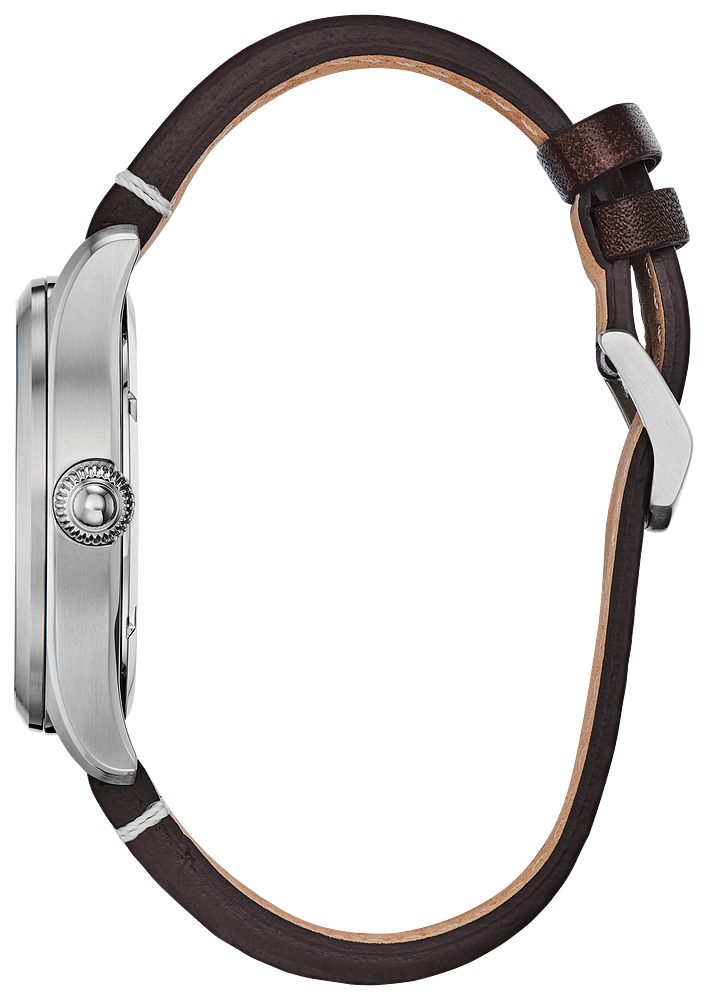 Men's Citizen Eco-Drive Garrison Brown Leather Watch| M6838-09X