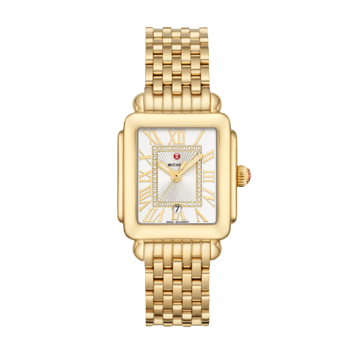 Madison Mid 18K Gold Diamond Dial Watch Michele  display picture 3
