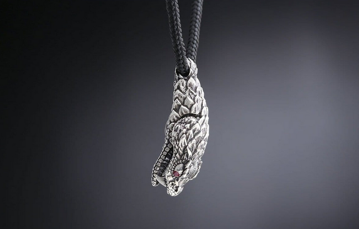 William Henry Snake with Red Topaz | HEN-004