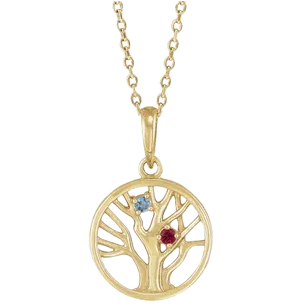 14K Family Tree 16-18" Necklace MOUNTING