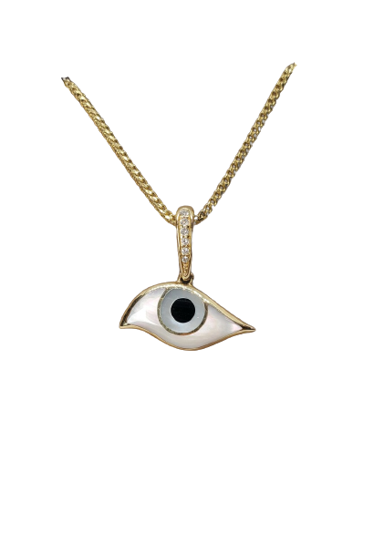 Kabana Evil eye pendant with Bronze Mother of pearl & Diamonds | 804-00019