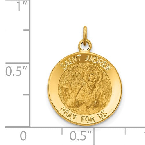 14k Saint Andrew Medal Charm | XR411