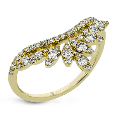 Zr2016 Right Hand Ring 14k Gold White