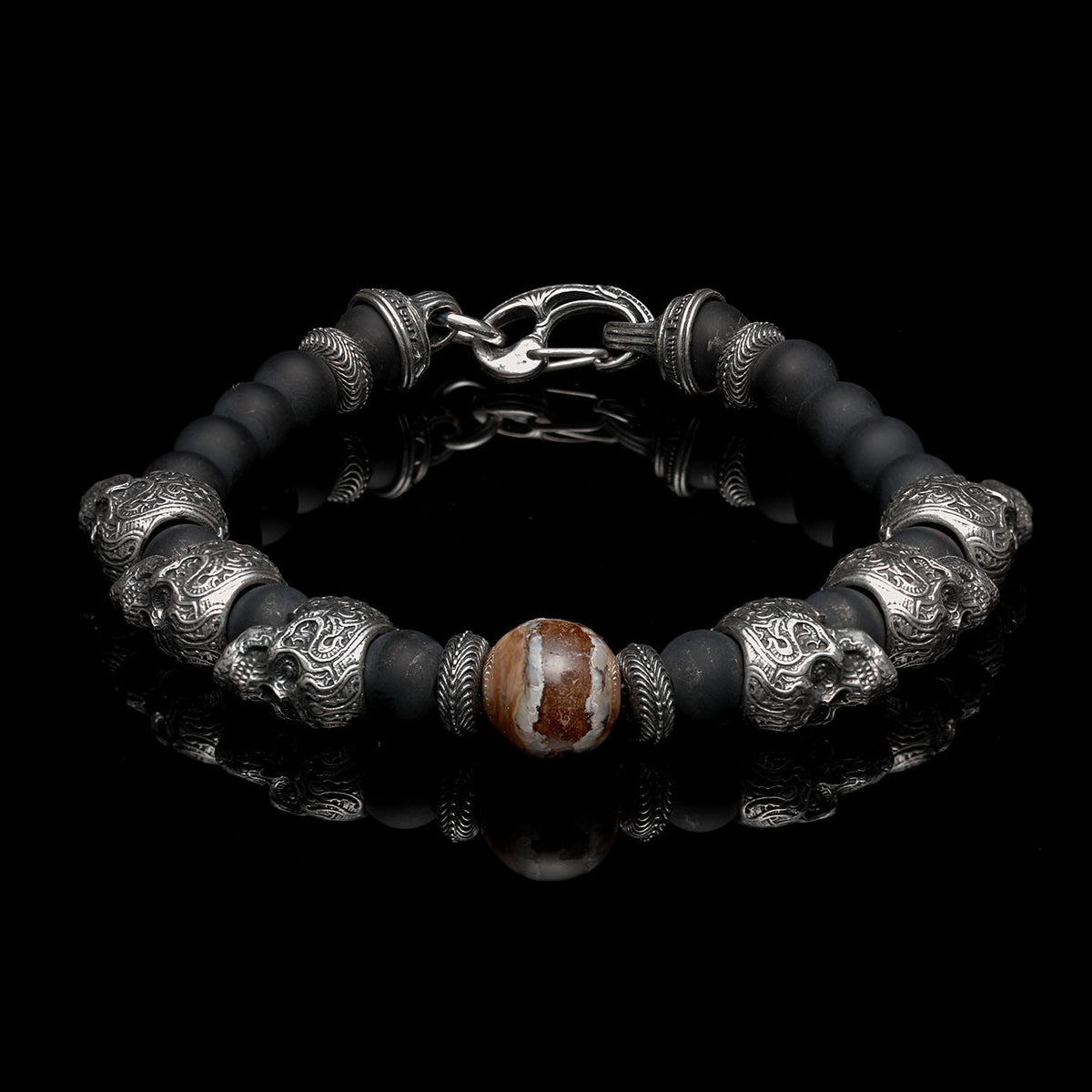William Henry Onyx Bracelet with Mammoth Tooth