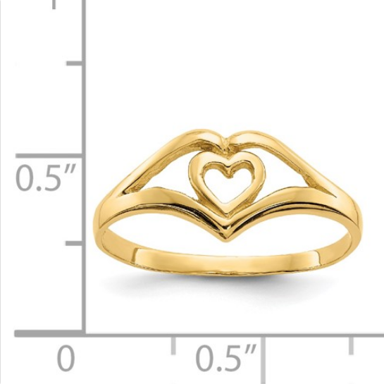 14k Polished Heart Ring