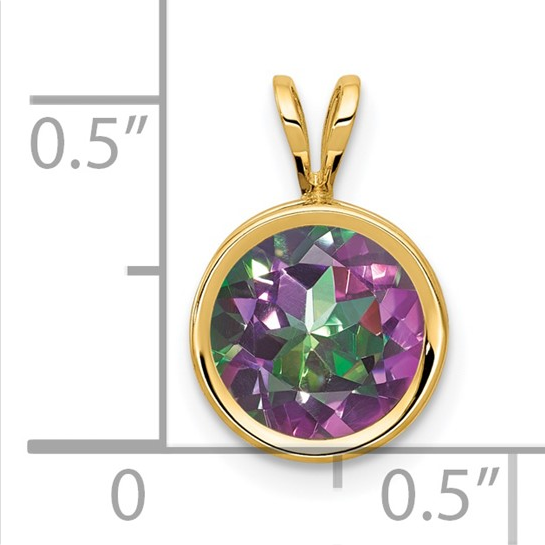 Small Round Gemstone Bezel Pendants| XP303FT