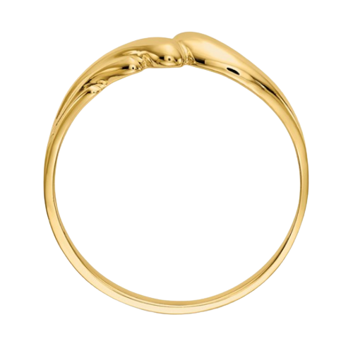 14k Polished Swirl Dome Ring | D111