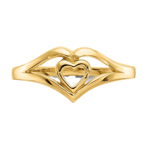 14k Polished Heart Ring