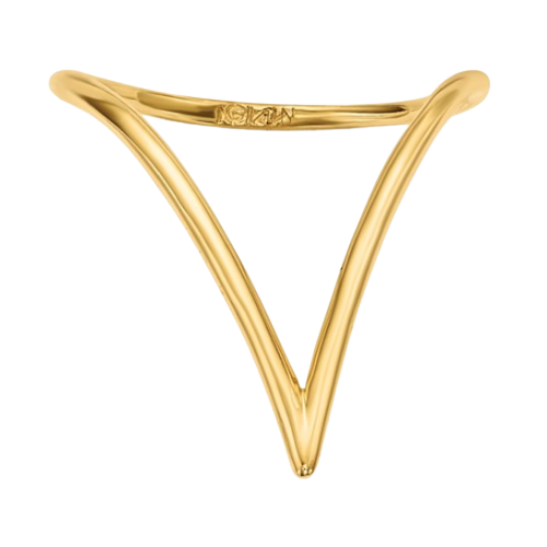 14k Chevron Shaped Ring