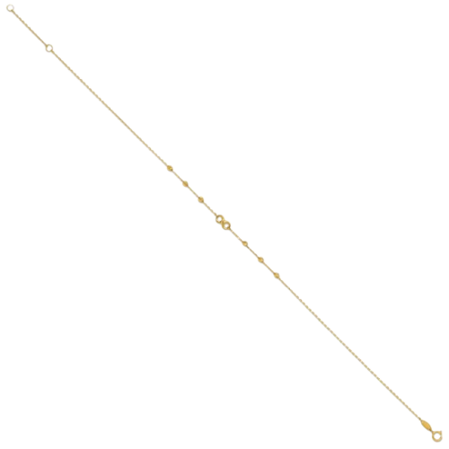 14K Infinity Symbol 10in Plus 1in ext. Anklet | ANK296-10