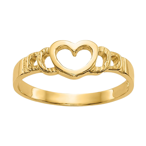 10kt Small Heart Open Ring