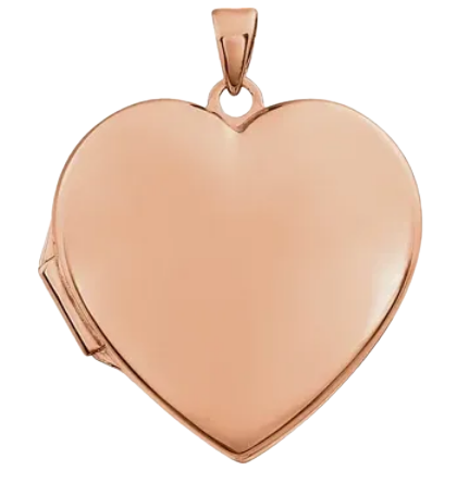 14K Gold Engravable Heart Locket | 86053:1000:P
