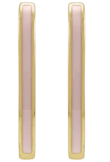 14K Yellow Pink Enamel 11.9 mm Hoop Earrings | 689120