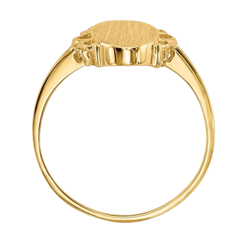 14k Open Back Signet Ring | RS201