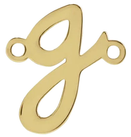 14kt Script Initial Link |2002757