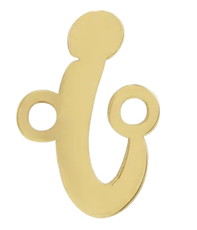 14kt Script Initial Link |2002757