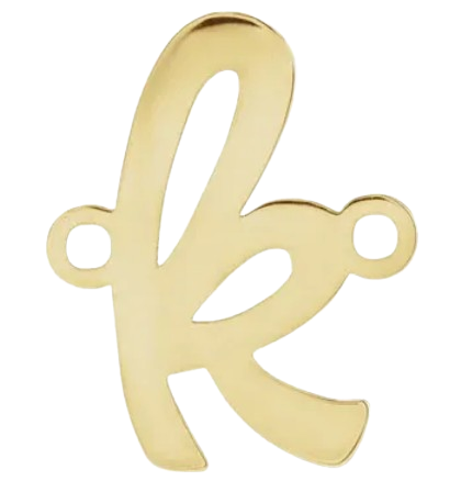 14kt Script Initial Link |2002757