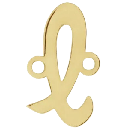 14kt Script Initial Link |2002757