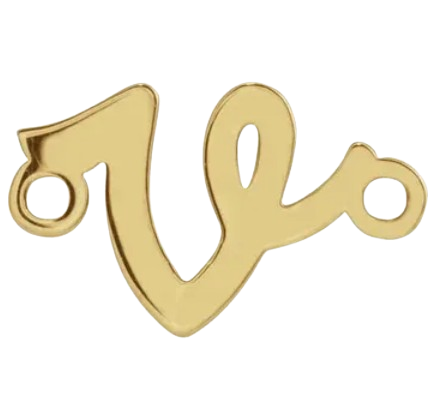14kt Script Initial Link |2002757