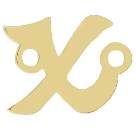 14kt Script Initial Link |2002757