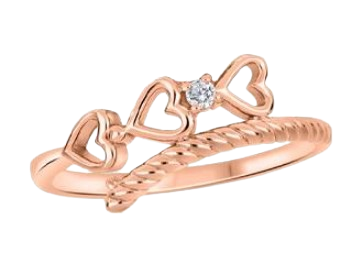 10kt Gold Heart Rope Twist |FIJ3871/02