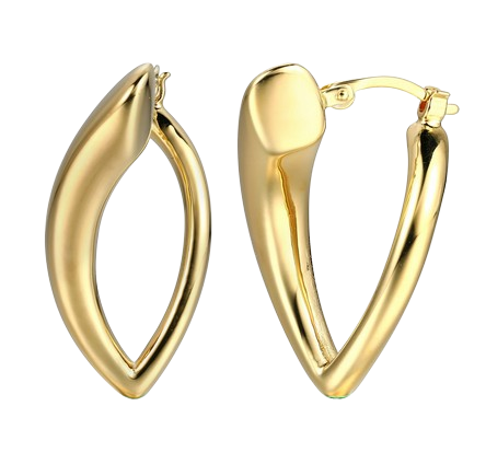 Charles Garnier Gold Plated Twisted Hoop Earring | S2AQWAA08A