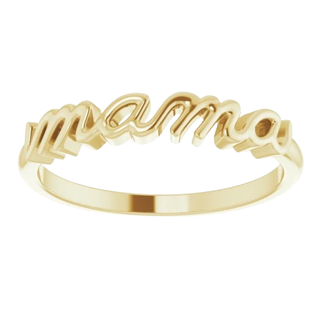 14K Yellow Mama Ring