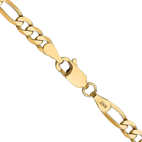 10K 20" Flat Figaro Chain| 10FG100-20