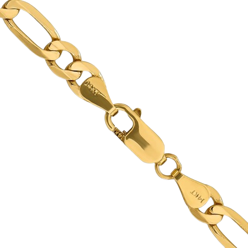 10K 24" Flat Figaro Chain| 10FG160-24