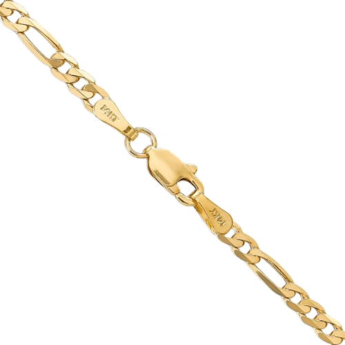 10kt 18" Concave Figaro Chain| 10FG080-18