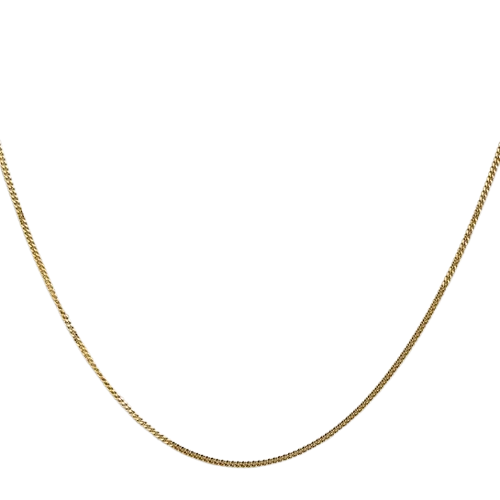 14k 1.3mm 22" Curb Pendant Chain