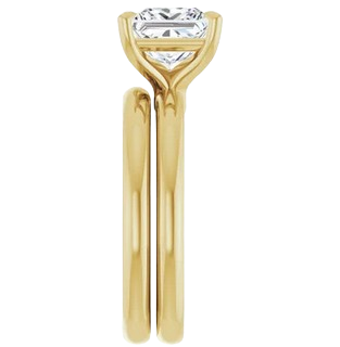 Square Solitaire European Engagement Ring Mounting|  127159