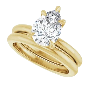 Pear Solitaire European Engagement Ring Mounting|  127159