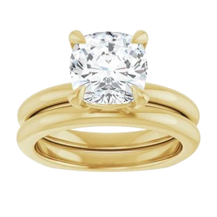 Cushion Solitaire European Engagement Ring Mounting|  127159