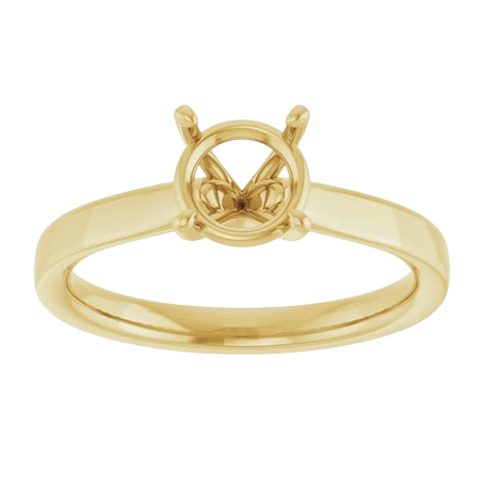 Round Solitaire W/shoulders Engagement Ring Mounting |122414